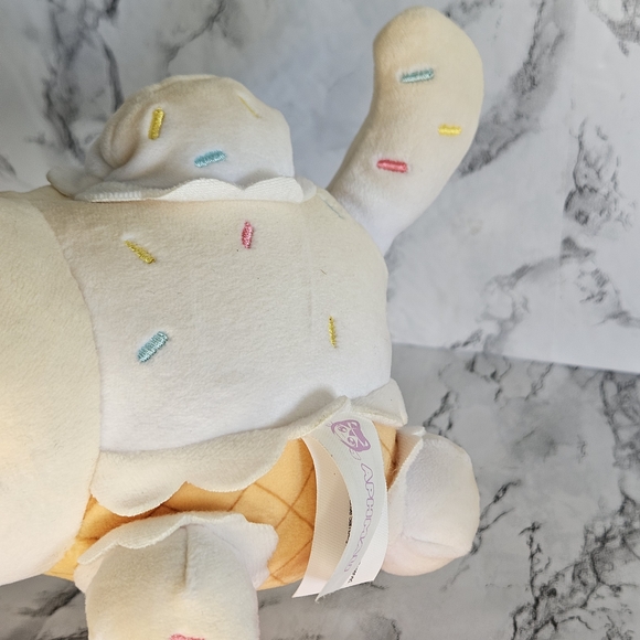 Adorable Cream and Pink Stuffed Cat Toy - Picture 4 of 6